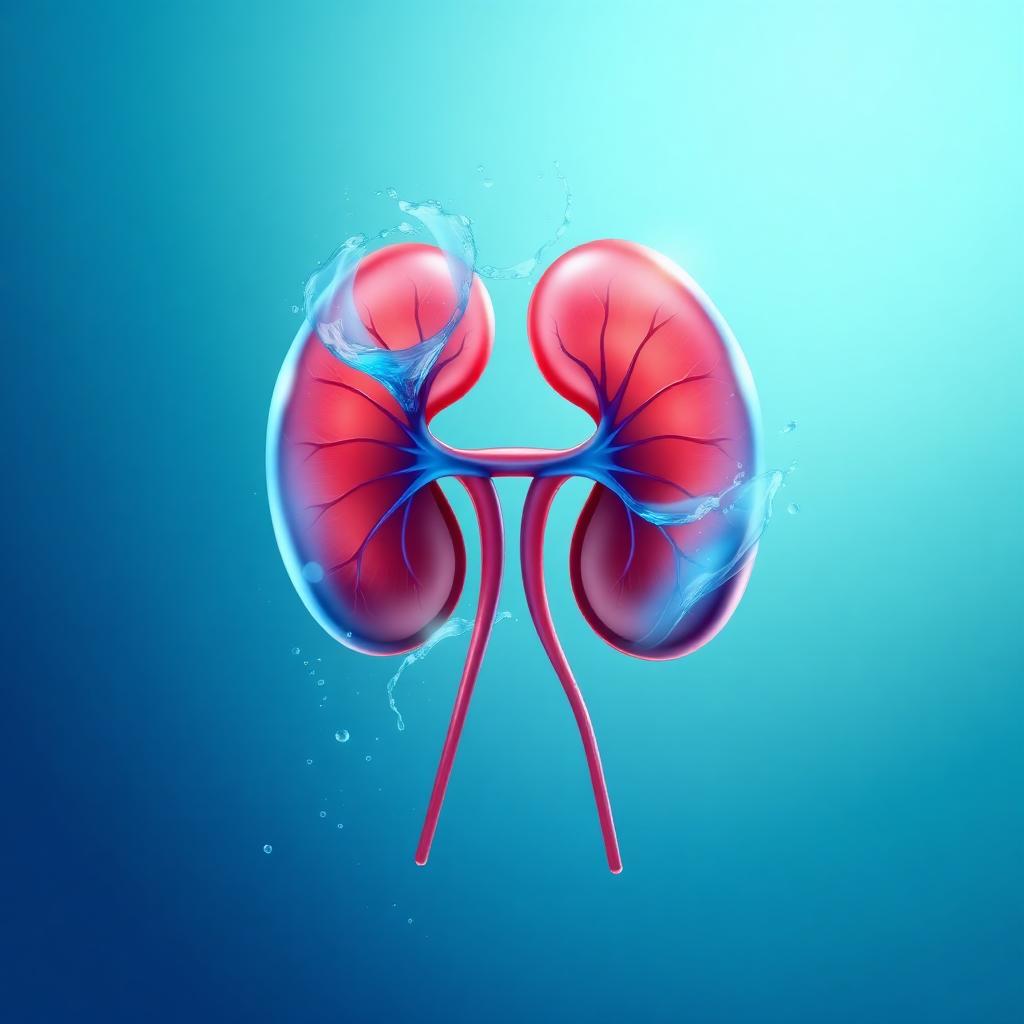 Healthy kidney illustration