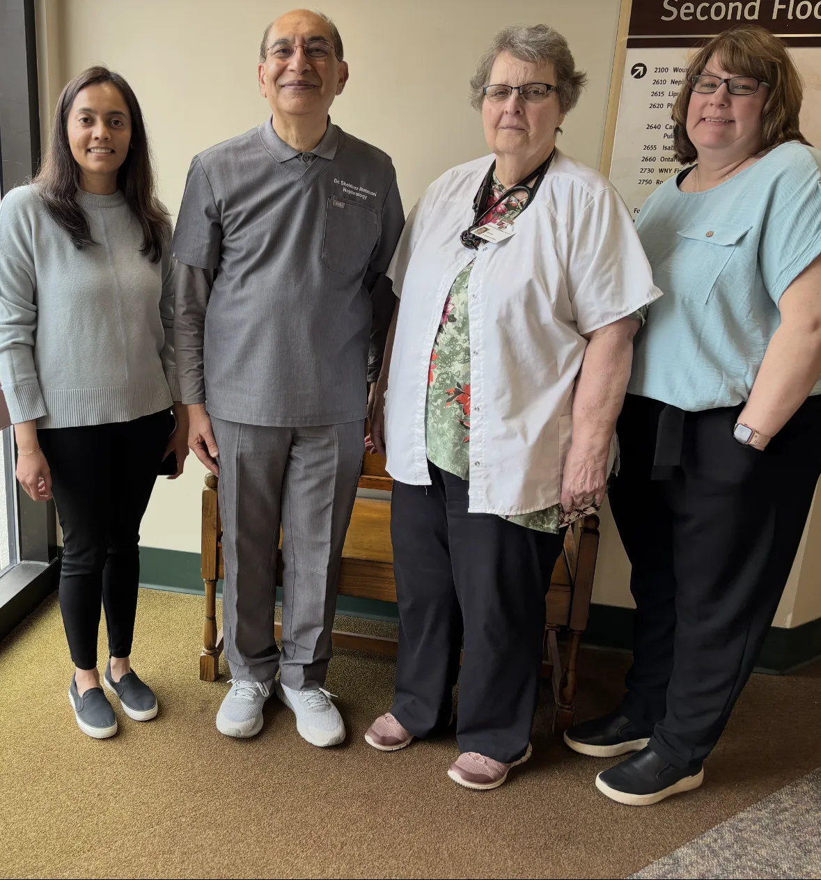 Dr. Shehbaz Rehmani with the Rehmani Nephrology team
